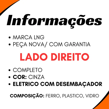 Espelho Eletr. C/ Desemb. Dir. Actros 2546/ 2646/ 2651/ 4160/ 4844