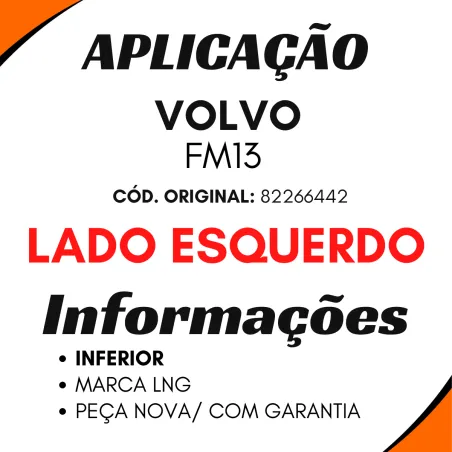 Tampa Grade Diant. Inf.Esq Volvo Fm13 82266442