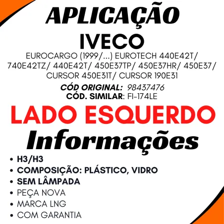 Farol Aux.Esq Iveco Eurotech