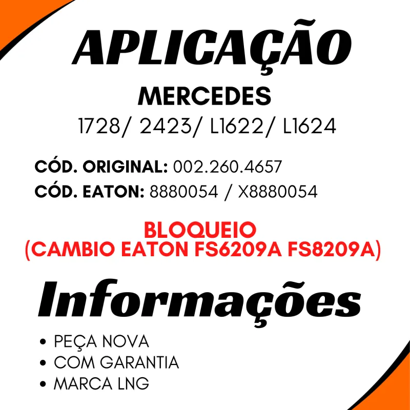 Válvula Caixa Câmbio Mbb 1728/ 2423/ L1622/ L1624 (2003...)