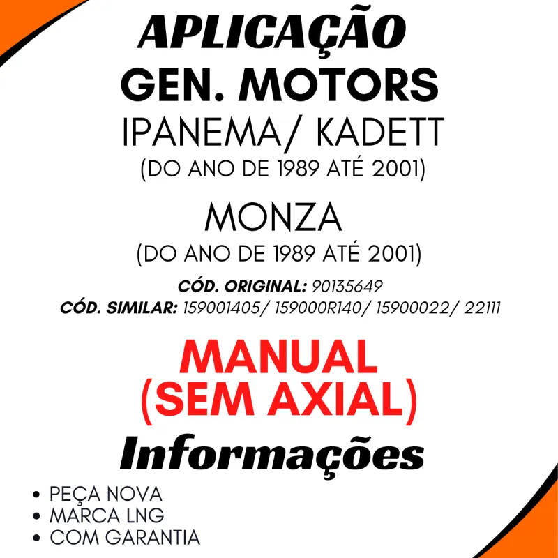 Caixa Direção Manual Monza 1982a1996