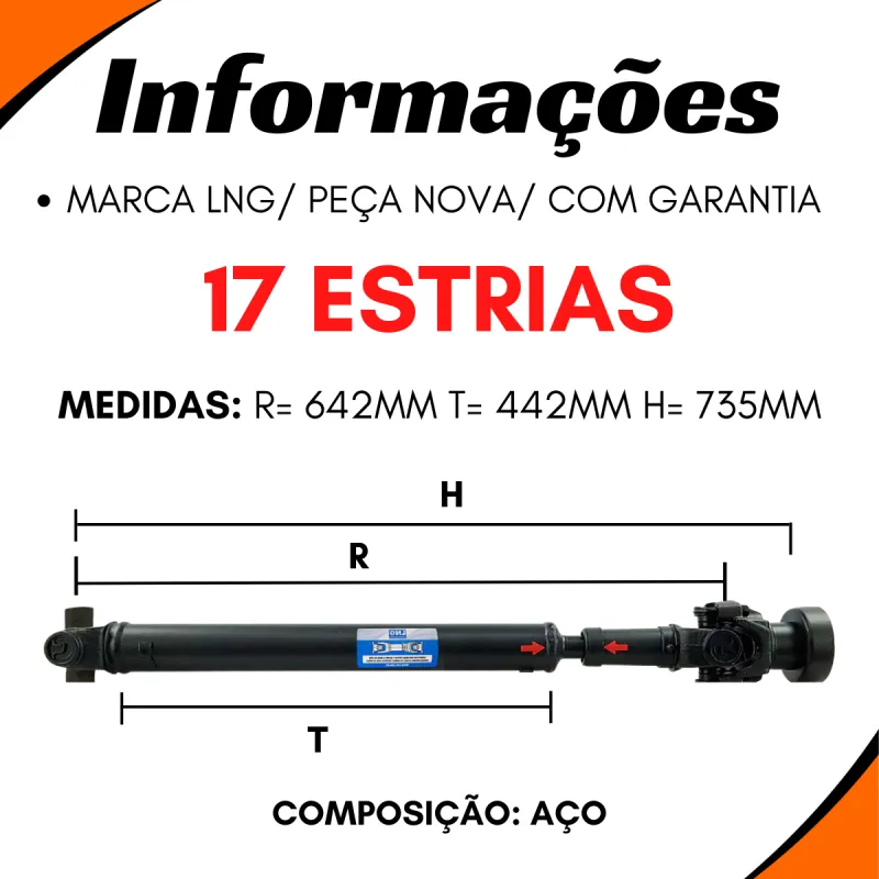 Cardan Completo Ranger Cabine Dupla 4x4 1l544a376xa