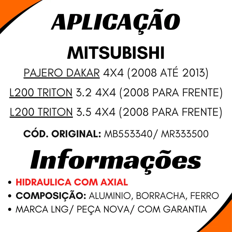 Caixa Direção Hidr. L200 Pajero (2008 A 2013) C/Axial