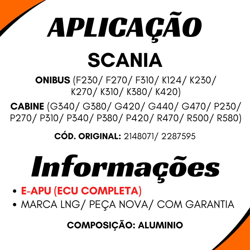 Válvula Proteção Scania F230, F270, F310, G340, G380, G420,