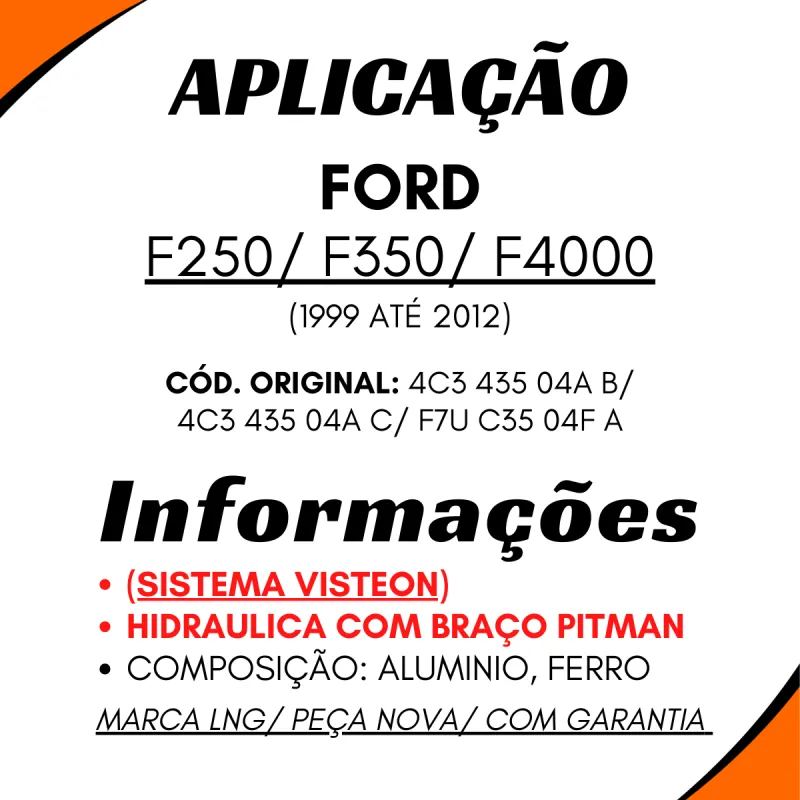 Caixa Direção Ford F250/F350/F4000 (99a12)