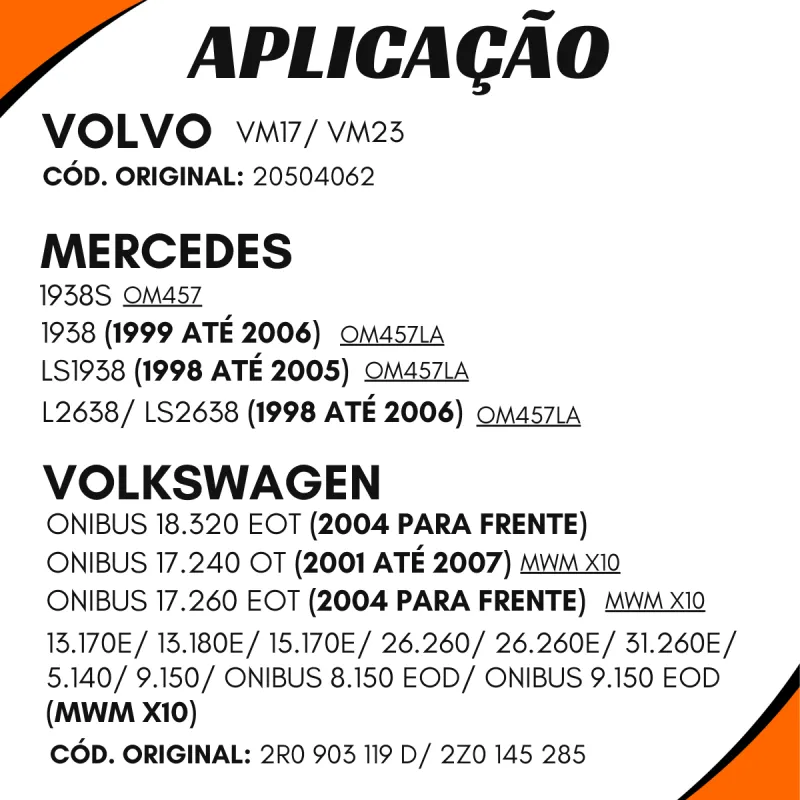 Polia Tensor Correia Lisa Vw 13170e/ 15170e/ 8150eod/ 9150eod/ 5140