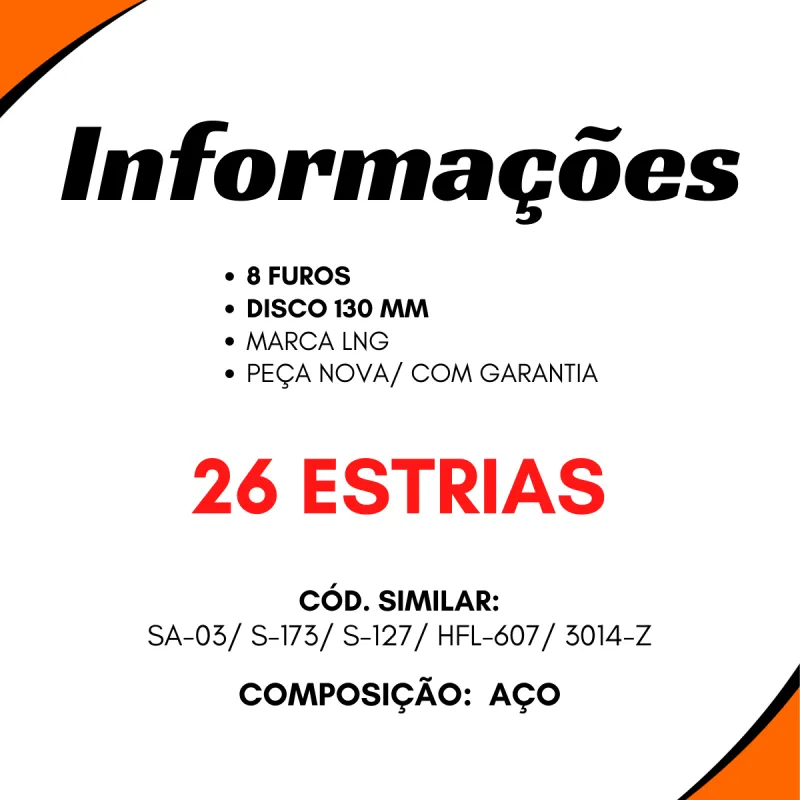 Flange Diferencial Mbb 1113 A 2213  8 Furos 26 Estrias Ret. 68 Mm