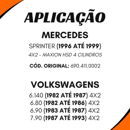 Ponteira Cardan (Intermediaria) Mbb Sprinter/ Vw 6.80/ 6.90/ 7.90/