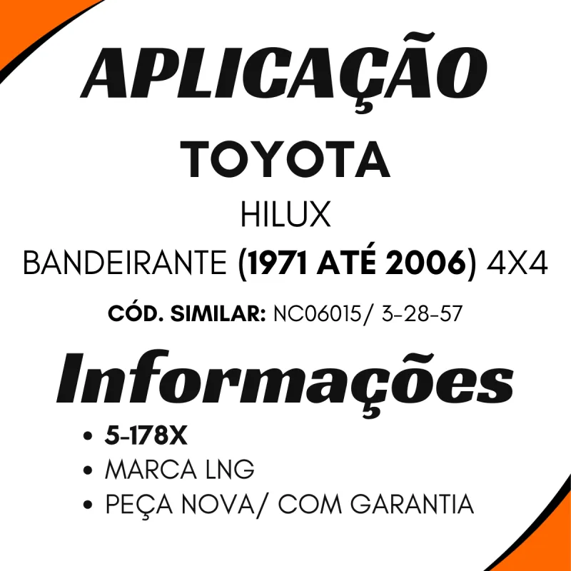 Garfo Cardan Hilux Tubo 72,3 Mm