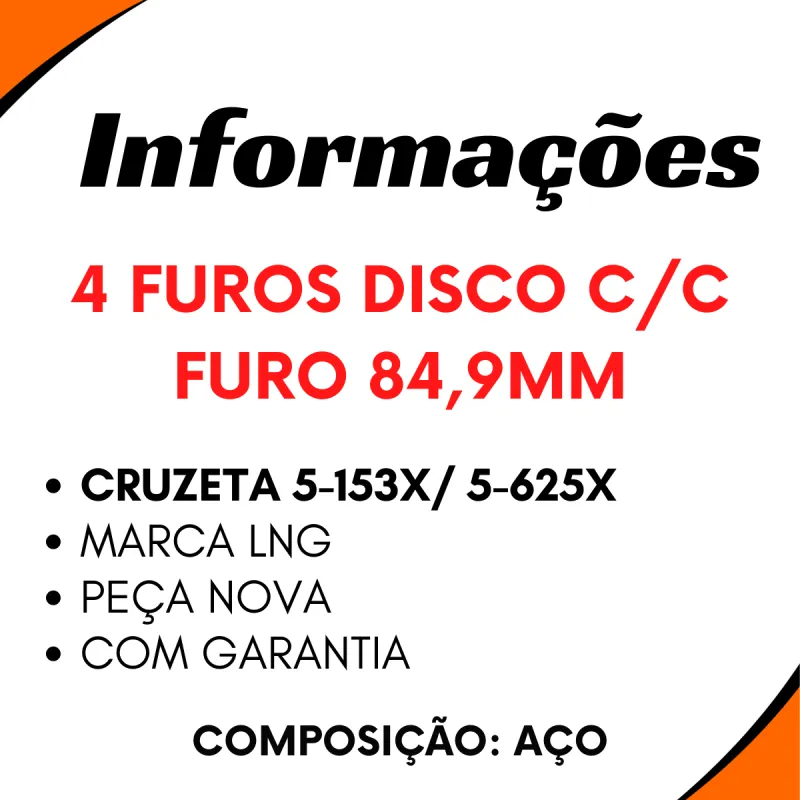 Flange Cardan (De Orelha) Hilux (97/98) 4 Cil. Gasolina 4x2 (4 Furos)