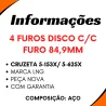 Flange Cardan (De Orelha) Hilux (97/98) 4 Cil. Gasolina 4x2 (4 Furos)