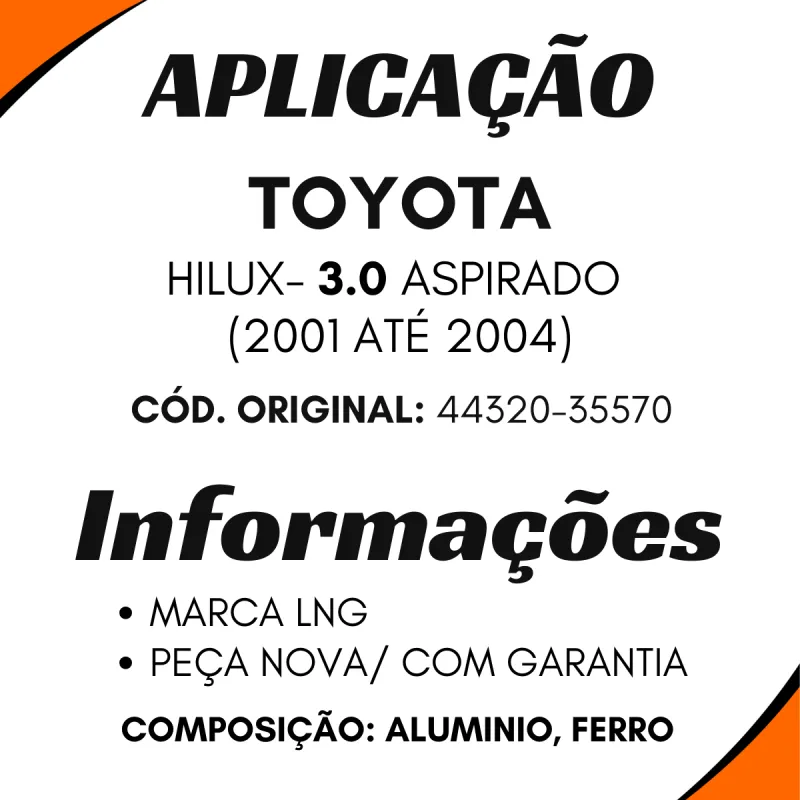 Bomba Hidráulica Toyota Hilux 3.0 (06/2001-12/2004)