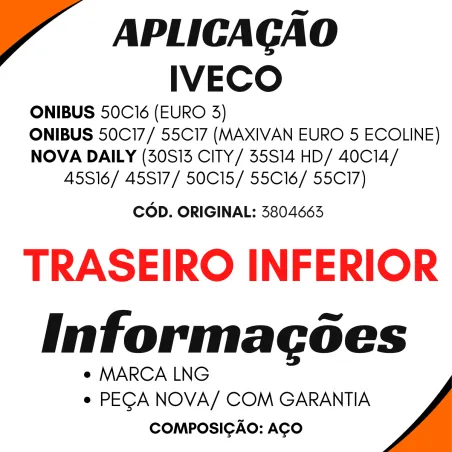 Batente Porta Tras. Inferior  Iveco Nova Daily (2008...)3804663