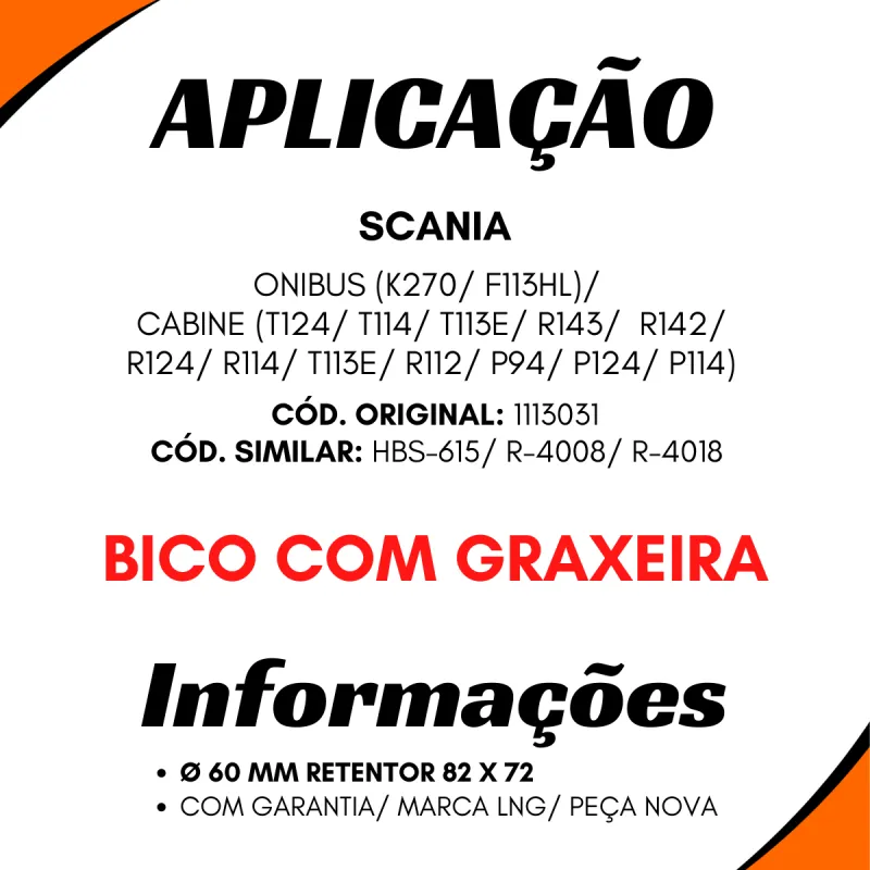 Suporte Cardan Compl. Scania R112/ 113/ 142/ 143/ T113e/Série 4