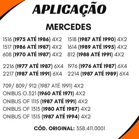 Ponteira Cardan (Tras) Mbb 3584110001/ Valtra 80895300 - 16 Estrias