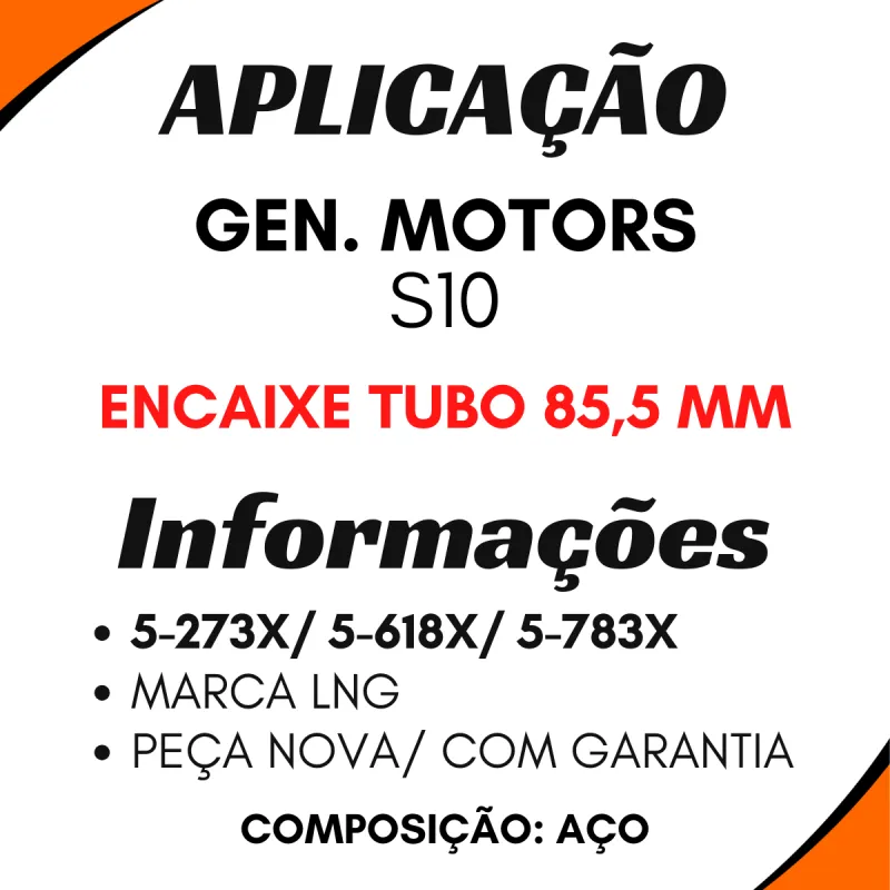 Garfo Cardan Gm S10 Tubo 85,5 Mm (5-273x)