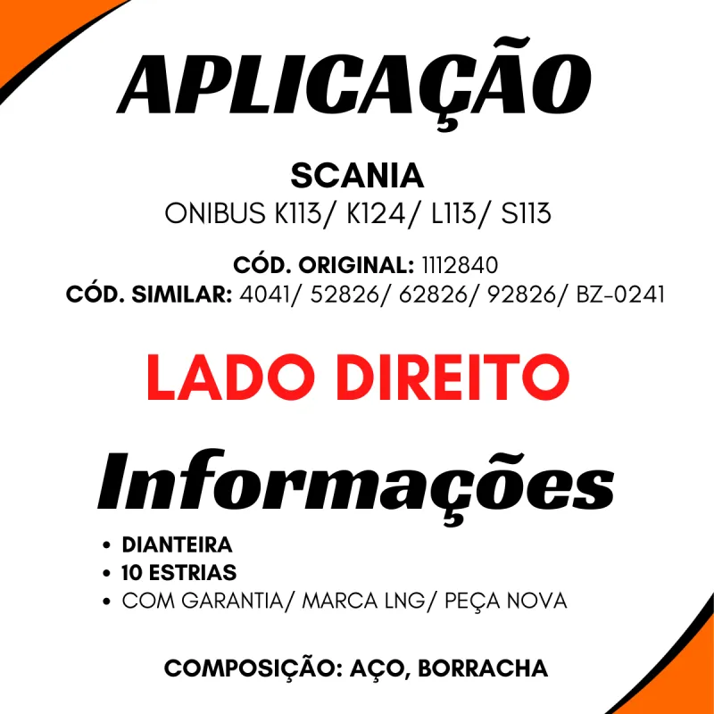 Catraca Freio Autom.Diant. Dir. (10 Estrias) Scania K113/ S113/ K124