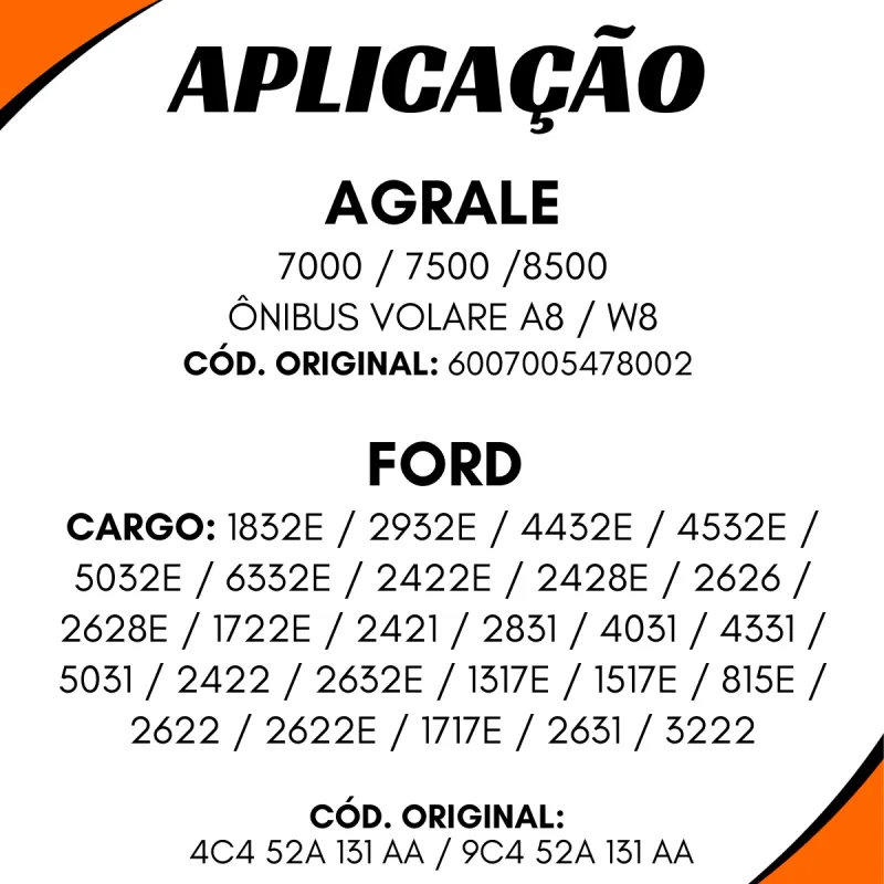 Válvula Apu Ford Cargo 2622, 2626, 2421, 4031, 2422, 3222, 5031,