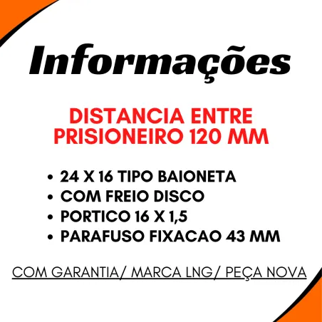 Cuica Freio Tristop Scania Série 5  24 X 16 Tipo Baioneta