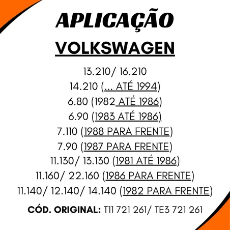 Cilindro Embreagem Vw 690/ 790/ 7110/ 11130/ 13130/ 12140/ 14210/