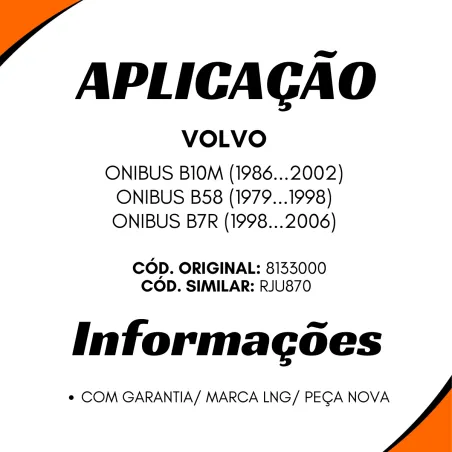 Junta Câmbio Volvo B10m 4x2(86a02) 6x2(86a02)b58 4x2 (79a98)b7r 4x2