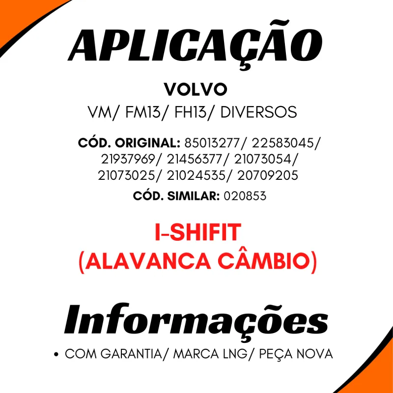 Válvula Câmbio Automático Volvo Fh/ Fm/ Vm/ Ônibus (85013277)