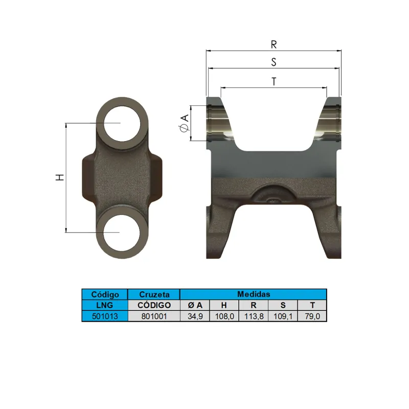 Cardan Completo Caterpillar 938g/ 928f/ 924g/ 938f A-108mm