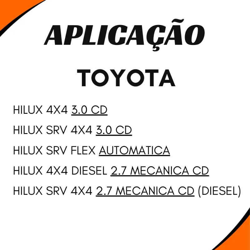 Ponteira Cardan (Tras) Hilux 3.0 Cd 4x4/ Srv 2.7 Diesel Mecanica Cd