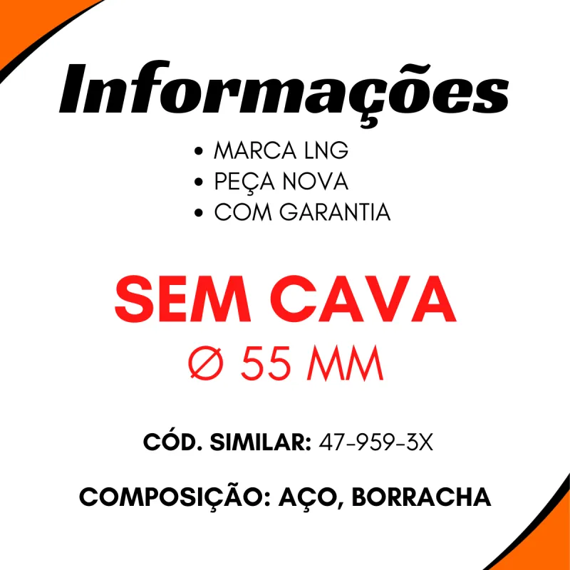 Rolamento Cardan C/Borracha 55mm Scania 208393