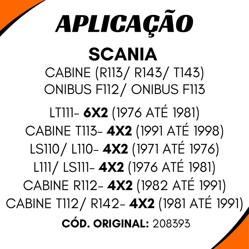Rolamento Cardan C/Borracha 55mm Scania 208393
