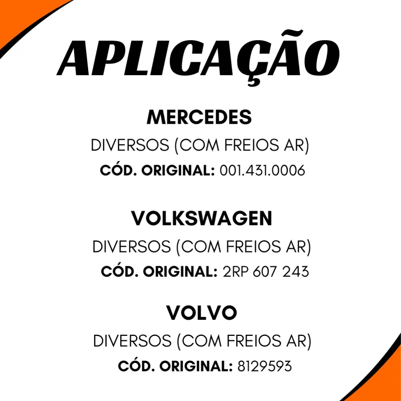 Válvula Reguladora Pressãofreios A Ar Mb Volkswagen Volvo