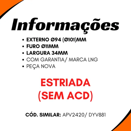 Polia Tensor Correia Estriada Scania Série 4