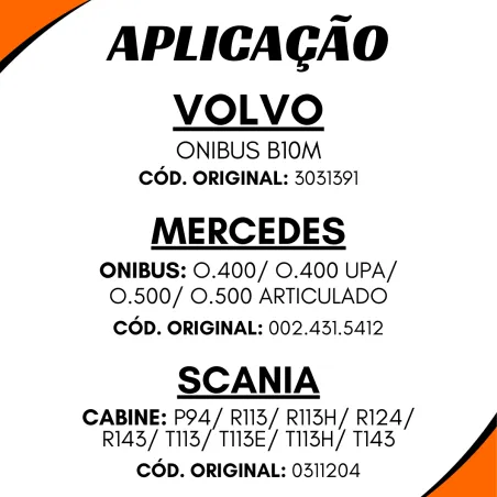 Válvula Sensivel A Carga Volvo 3031391 Mbb 002.431.5412 Scania