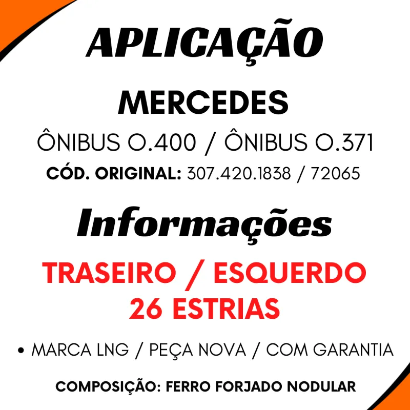 Catraca Freio Autom.Tras. Esq. (26 Estrias) Mercedes O371/ O400