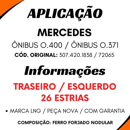 Catraca Freio Autom.Tras. Esq. (26 Estrias) Mercedes O371/ O400
