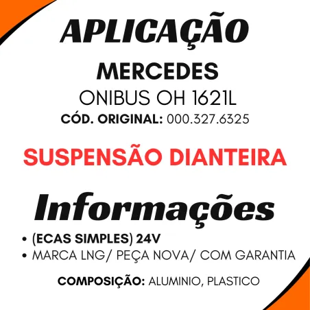 Válvula Ecas Diant Mercedes Oh1621l Suspensao Diant.