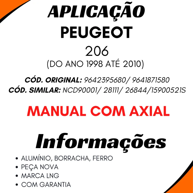 Caixa Direção Manual Peugeot 206