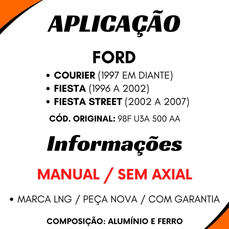 Caixa Direção Manual Courier Fiesta/ Street