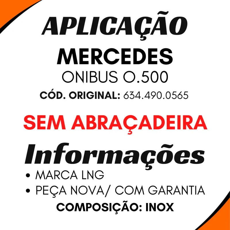 Tubo Flexivel Escapamento S-Abraçadeira Mbb 0500