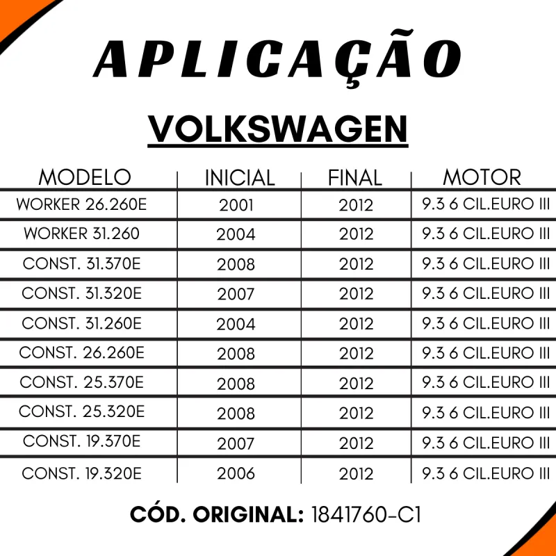 Tensor Correia 19370/ 25370/ 31370/ (2005/...)