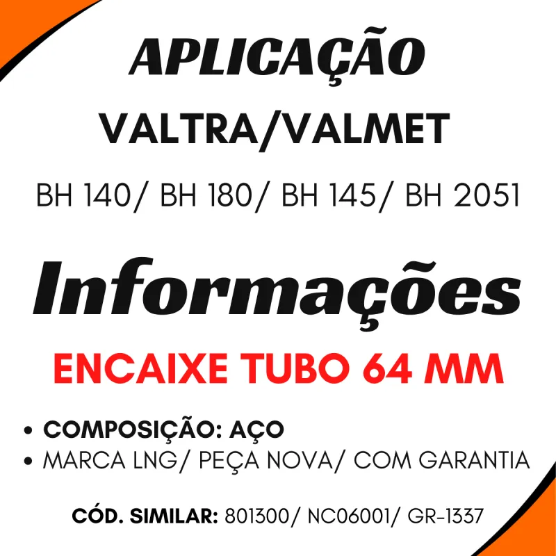 Garfo Cardan Mbb 1113 A 2213 Valtra 1280r/ 15180/ 1780/ Bh140/ Bh145/