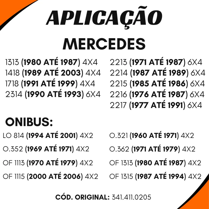 Garfo Cardan Mbb 1113 A 2213 Valtra 1280r/ 15180/ 1780/ Bh140/ Bh145/