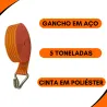 Cinta Amarracao 5 Toneladas 9 Metros Cor Laranja
