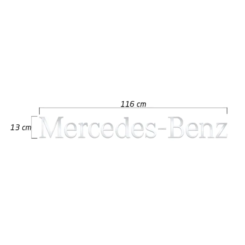 Adesivo Testeira Quebra Sol Caminhão Mercedes Benz Cromado