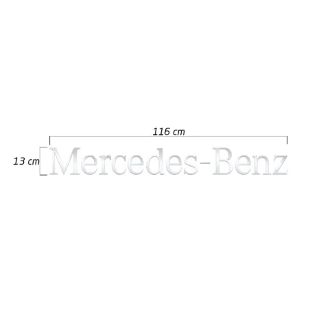 Adesivo Testeira Quebra Sol Caminhão Mercedes Benz Cromado