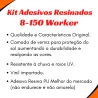 Adesivos 8-150 Worker Emblemas Caminhão Volkswagen Cromado