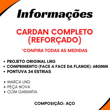 Cardan Completo Entre Eixo Mbb/ Vw A-680mm