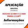 Kit 5 Conexão Redutora Válvula Mbb Macho 22 Mm X 1,5 Mm X Femea 1/2