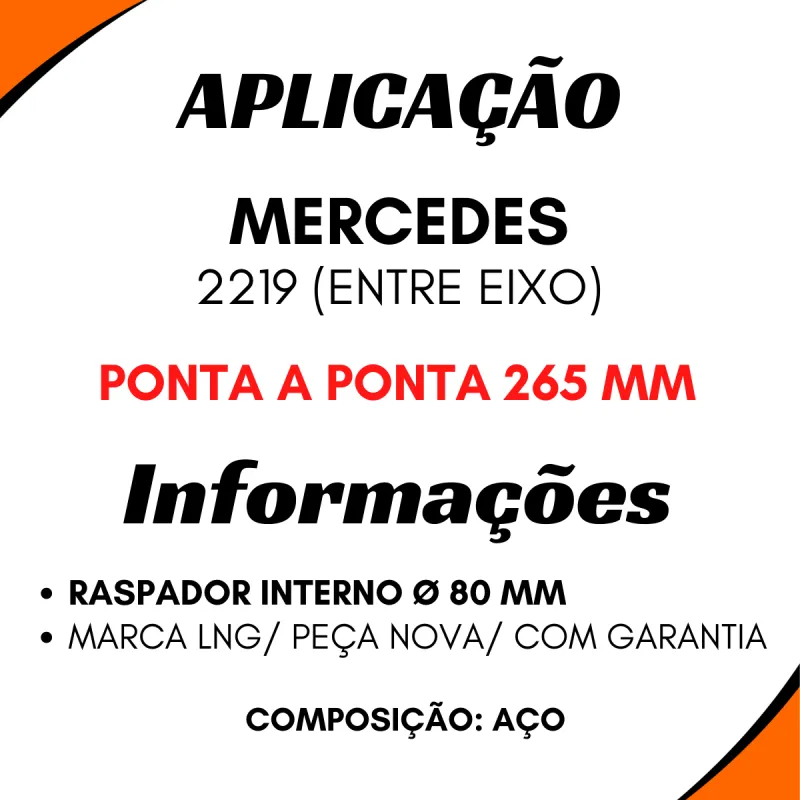 Capa Protetora Pontuva Cardan Mbb 2219 Entre Eixo - Ponta A Ponta 265