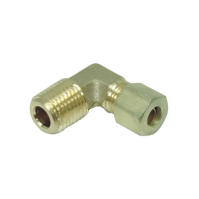 Kit 5 Cotovelos Emenda Tubo Nylon  Mbb Macho 3/8 Npt X 1/2 Npt